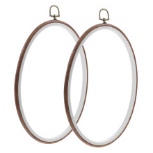 2 Pcs Small Round PVC Embroidery Hoop Set for Cross Stitch and DIY Craft Projects