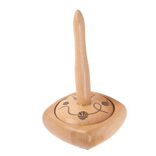 Yarn Holder Wood Yarn Spinner with Cat Print, Tangle Feed for Knitting and Crocheting