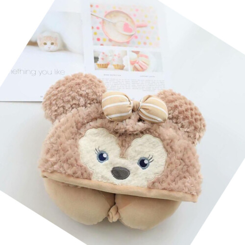 Almohada cervical con capucha en forma de U – Diseño de conejo, algodón PP, 2