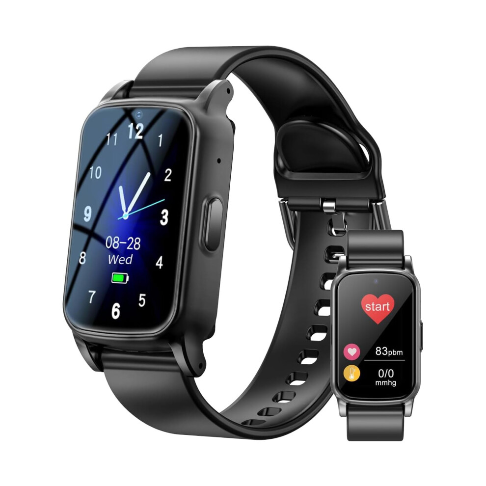 Senior Safety Smart Watch With Automatic Fall Detection, 4G Gps Tracker, Sos, Hd Video Call, Ip67 Waterproof For Elderly Black 9073542404316