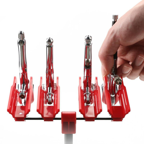 Quick Release Airbrush Holder with 360 Degree Adjustable Rotation, Stable Support for Workbench 2