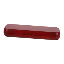 Dual Slot Wooden Fountain Pen Case with Elegant Wood Finish for Collector Display and Travel