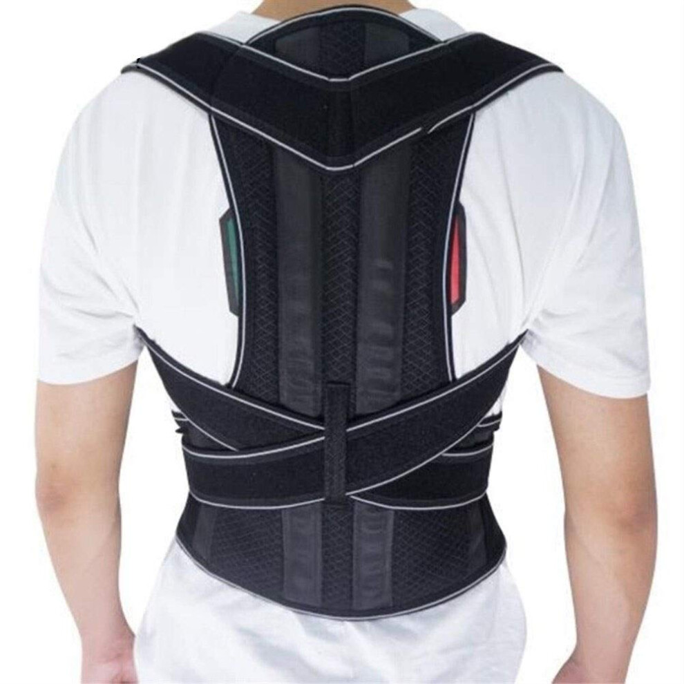 Posture Corrector for Women and Men Adjustable Back Support Brace with Lumbar Spine Alignment Small