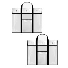 Poster Storage Bag Set, Large PVC 80x65cm Artwork Carrying Case for Artists and Teachers
