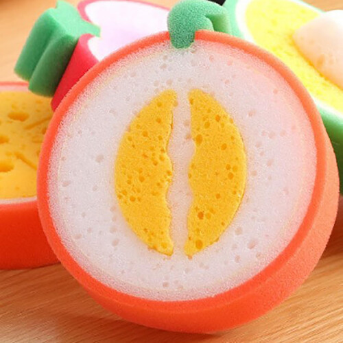Dish Cleaning Sponge with Durable Thickened Structure, Multipurpose Kitchen Scrub for Dishes and Veggies 2