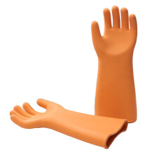 Electrical Insulating Gloves 3500V Voltage Rubber Class 00 Safety for Electricians with Non Static Cotton Liner
