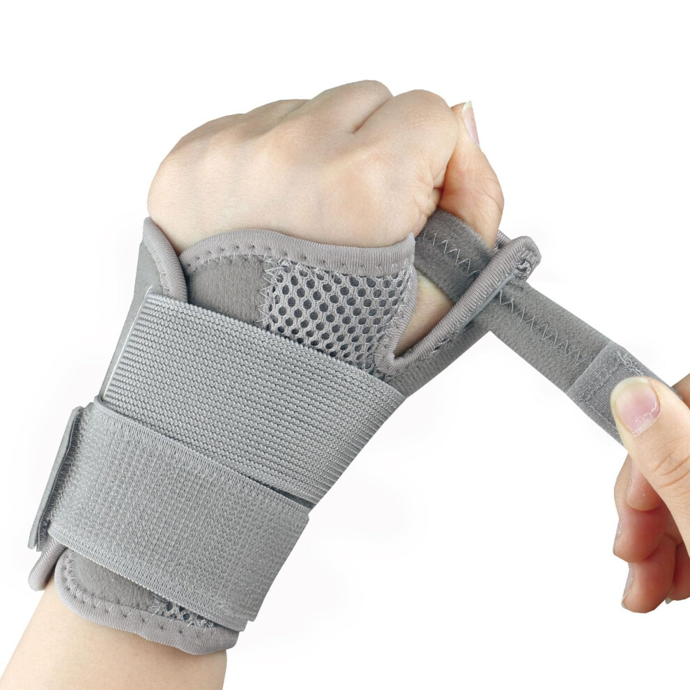 Grey Thumb Brace And Spica Splint For Arthritis Pain Relief, Adjustable Support For Carpal Tunnel,