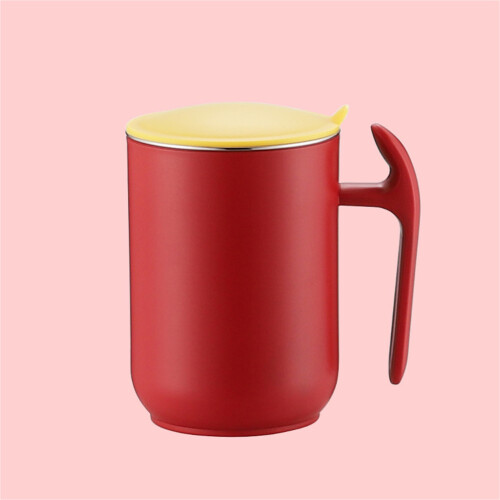 Dunkelroter Becher 550 ml Edelstahl doppelwandig