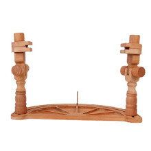 Wooden Adjustable Embroidery Stand with Storage Tray, 360 Rotating Cross Stitch Hoop Holder