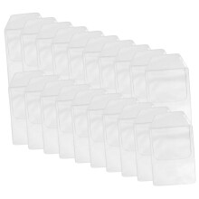 Clear PVC Pen Pouch Set of 20 for Nurses and Doctors, Compact Transparent Pen Organizer with Slots