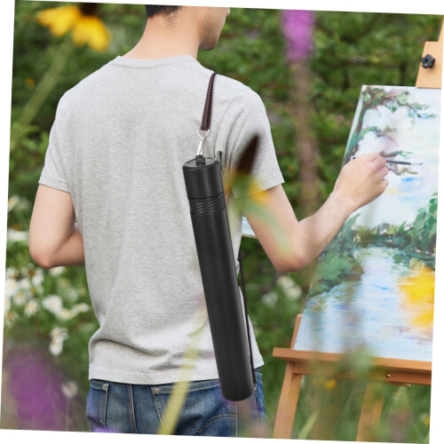 Waterproof Adjustable Poster Tube with Shoulder Strap for Artwork and Drafting Storage 1