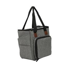 Knitting Tote Bag with MultiCompartment Tangle Yarn Storage Organizer for Crochet Tools TravelFriendly Capacity Grey