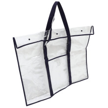 Large Transparent Art Portfolio Case with Shoulder Strap, Durable Poster and Drawing Organizer
