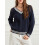 (S, Navy Blue) Pull torsadé ample et l'hiver. 4