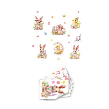 (6 Sheets, Yellow) Glass Window Stickers Cute Rabbit Duck Flower Butterfly Window Clings Wall Decals for Party Home Decoration