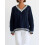 (L, Navy Blue) Pull torsadé ample et l'hiver. 10