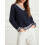 (XL, Navy Blue) Pull torsadé ample et l'hiver. 7