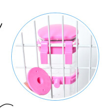 Distributeur suspendu rose de 350 ml pour chiens/chats S/M