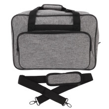 Sewing Machine Carrying Case, Durable Canvas Tote Bag with Multi Pockets and Trolley Sleeve for Travel