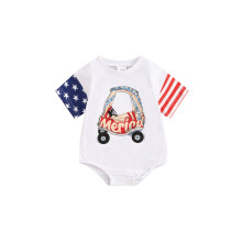 (12-18 Months, Ivory) Grenouillère bébé garçon/fille, nationale américaine