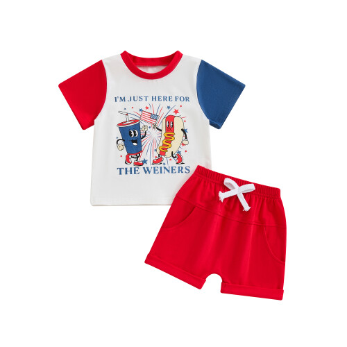 (3-6 Months, Red) Σέτ μπλούζας + μωρά αγόρια