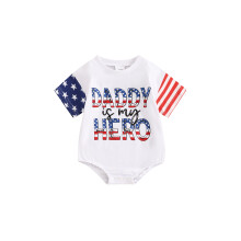 (6-12 Months, White) Grenouillère bébé garçon/fille, nationale américaine