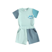 (2-3 Years, Blue) Tacair Éadaí Meaitseála Deartháireacha Buachaillí Barra Gearr-Mhuinchillí Colors Codarsnachta