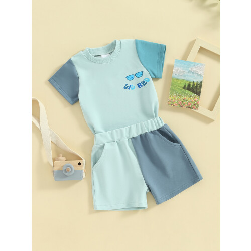 (12-18 Months, Sky Blue) Σετ ρούχων για αντίθεση χρωμάτων. 2