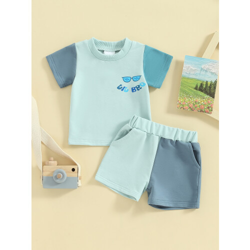 (12-18 Months, Sky Blue) Σετ ρούχων για αντίθεση χρωμάτων. 1