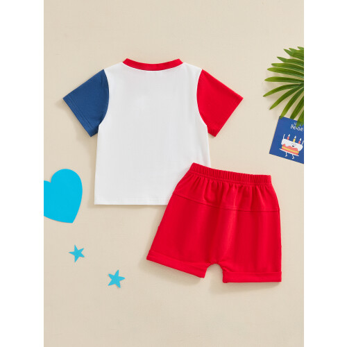 (3-6 Months, Red) Σέτ μπλούζας + μωρά αγόρια 2