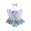 (0-3 Months, Blue) Tutina da bambina capelli inclusa. 1