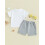 (6-12 Months, White) Σετ σορτς για τεμάχια，βρεφική στολή 4