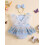 (0-3 Months, Blue) Tutina da bambina capelli inclusa. 4
