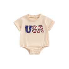 (0-3 Months, Dark Grey) Grenouillères été pour 4 juillet
