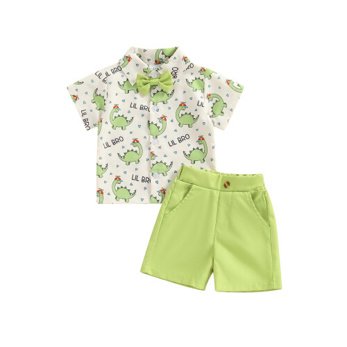 (12-18 Months, Green) Αδελφός Αδελφή Ρούχα 2 Τεμάχια