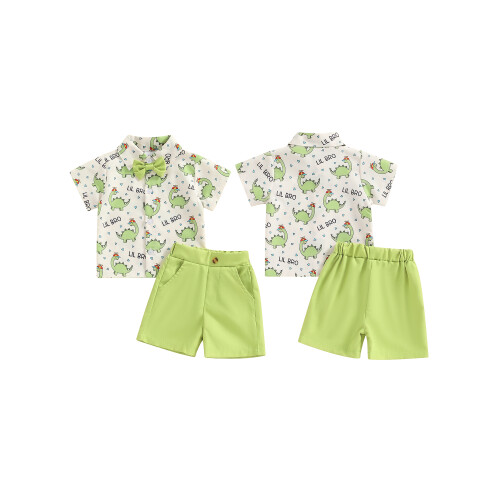 (6-12 Months, Green) Αδελφός Αδελφή Ρούχα 2 Τεμάχια 1
