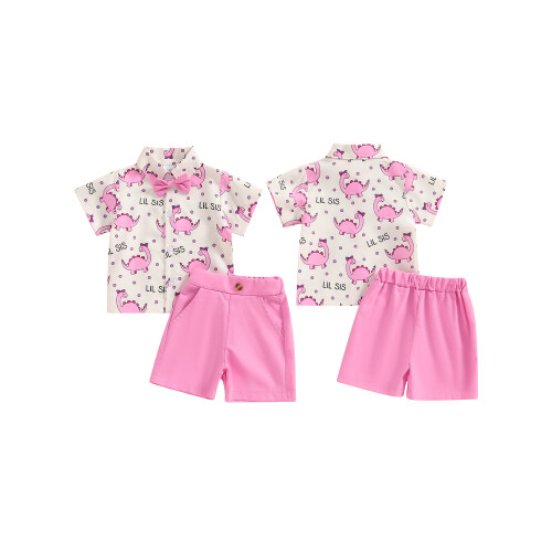 (2-3 Years, Pink) Αδελφός Αδελφή Ρούχα 2 Τεμάχια 1