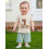 (6-12 Months, Beige) Completo primo compleanno: 2 pezzi. 7