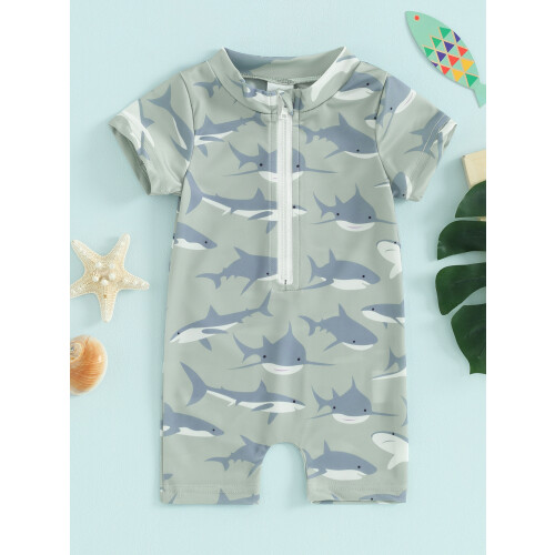 (18-24 Months, Green) Ολόσωμο μαγιό αγοράκι για νήπια. 1