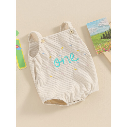 (12-18 Months, Khaki) Barboteuse sans manches décontractée garçons/filles. 2