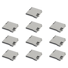 10pcs 9 Pin Micro SD Card Slot Connector 15x14mm TF Card for Development Boards with Durable Metal Contacts