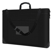 Large Art Portfolio Bag with Shoulder Strap, Reinforced PU Leather Base, Fits 27.6x21.3 Inch Artwork