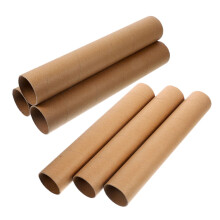 6PCS Brown Cardboard Tubes for Crafts and Poster Storage Durable Cylindrical Design