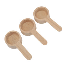 Stirring Soup Coffee Scoop Wooden Spoons Ground Coffee Measuring Scoops Food Grade Durable and Not Easy to Deform for Natural Wood Grain Eco Friendly