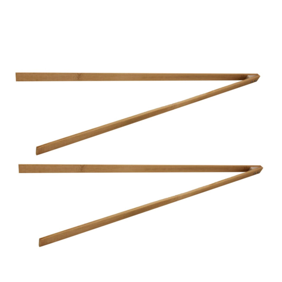 2pcs Bamboo Trash Picker with Heavy Duty Clamp and Ergonomic Long Reach Grabber Tool for Cleaning