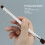 2pcs Silver Double Ended Eyeshadow Brush Set Soft Fiber Eye Makeup Tools 3