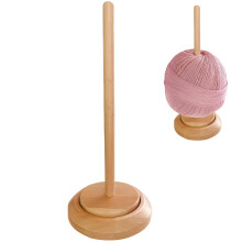 Wooden Yarn Holder with Bearing for Smooth Rotation, Tangle Knitting and Crochet Stand