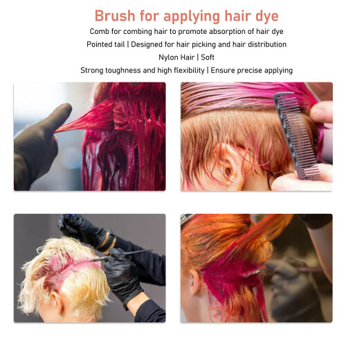 2 Stück Blau doppelseitiger Nylon-Haar-Highlighting-Borsten mit Glitter-Griff 2