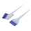 2 Stück Blau doppelseitiger Nylon-Haar-Highlighting-Borsten mit Glitter-Griff 10