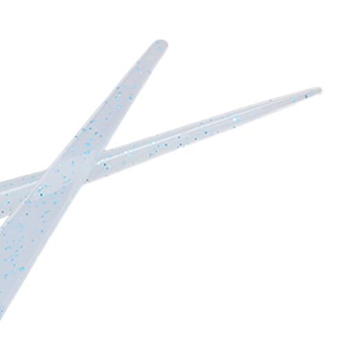 2pcs Blue Double-Sided Nylon Hair Highlighting Brush with Glitter Handle 2